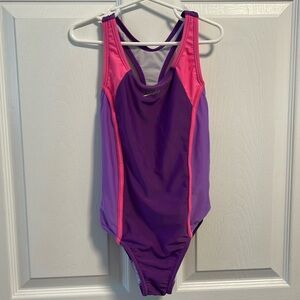 Speedo Girls size 10 swimsuit purple and pink